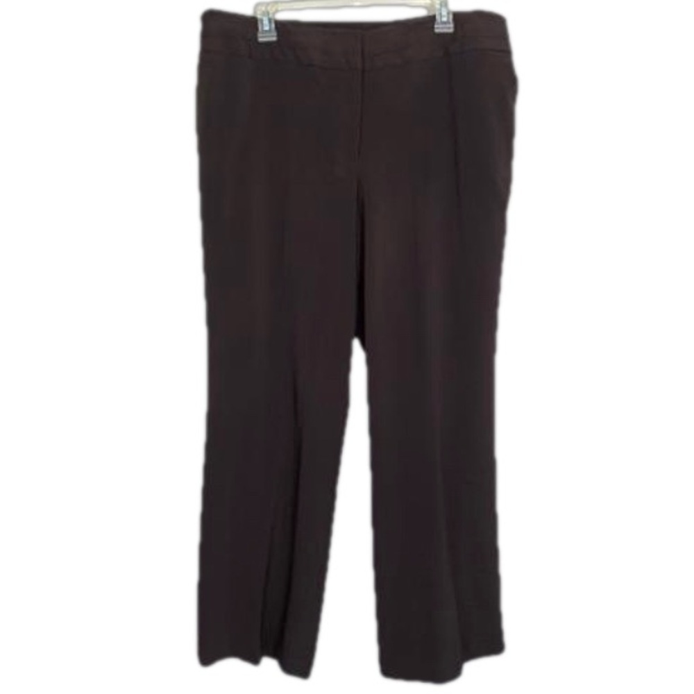 DALIA COLLECTION Dress Pant Zipper Closure Welt Back Pockets Brown Women 16 NWOT